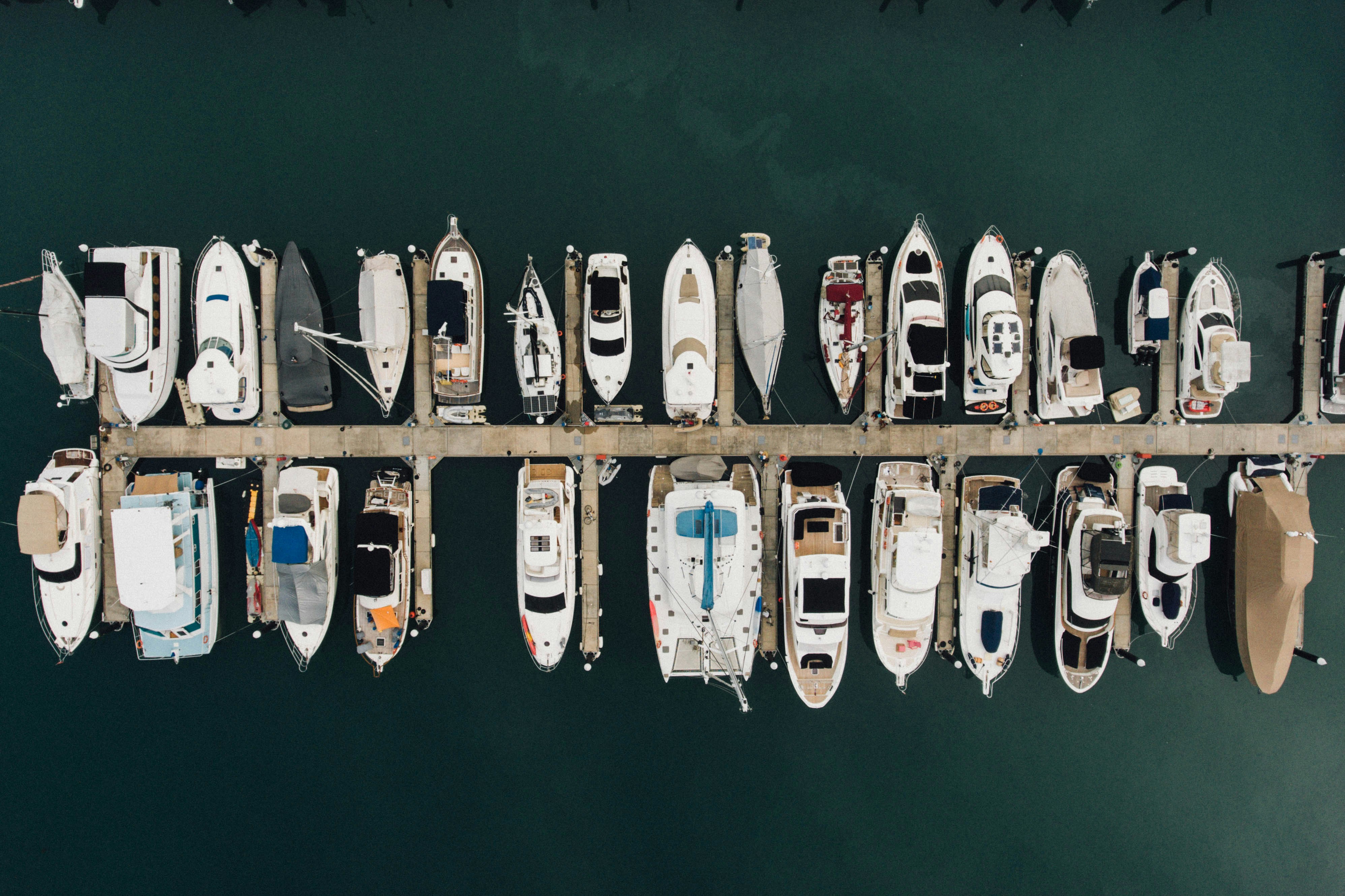 Boat sales statistics 2020 by Boat Brands aerial photography of boat